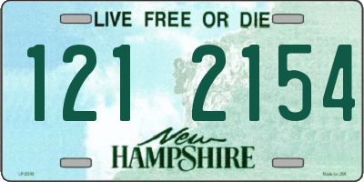 NH license plate 1212154