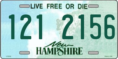 NH license plate 1212156