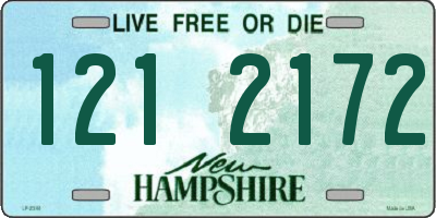 NH license plate 1212172