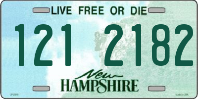 NH license plate 1212182