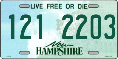 NH license plate 1212203