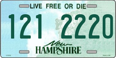 NH license plate 1212220