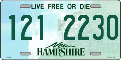 NH license plate 1212230