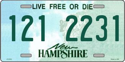 NH license plate 1212231