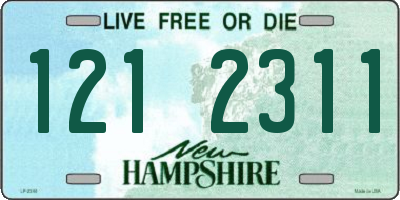 NH license plate 1212311