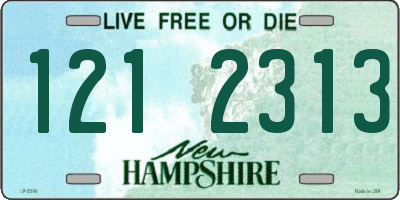 NH license plate 1212313
