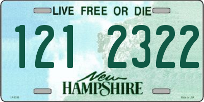 NH license plate 1212322