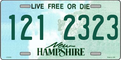 NH license plate 1212323