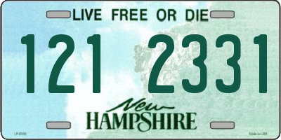 NH license plate 1212331