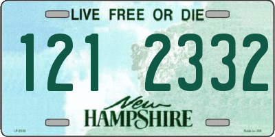 NH license plate 1212332