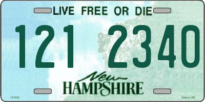 NH license plate 1212340