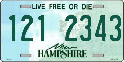 NH license plate 1212343