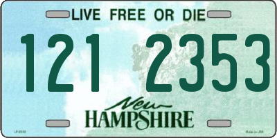 NH license plate 1212353
