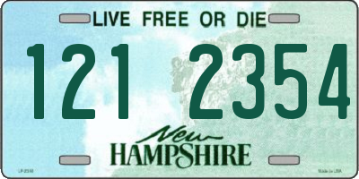 NH license plate 1212354
