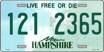 NH license plate 1212365