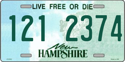 NH license plate 1212374