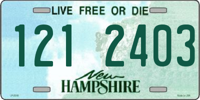 NH license plate 1212403