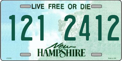 NH license plate 1212412