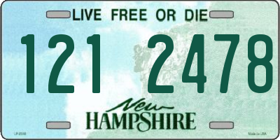 NH license plate 1212478
