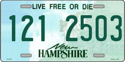 NH license plate 1212503