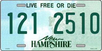 NH license plate 1212510