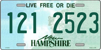 NH license plate 1212523