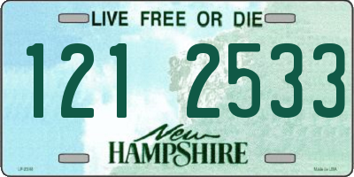 NH license plate 1212533