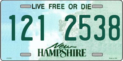NH license plate 1212538