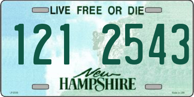 NH license plate 1212543