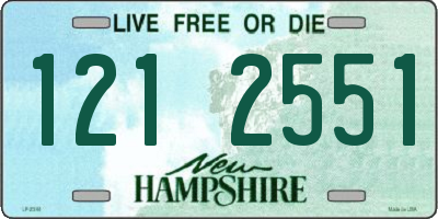 NH license plate 1212551