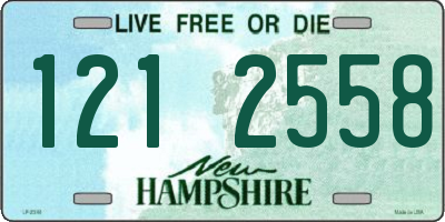 NH license plate 1212558