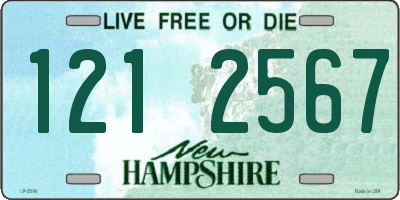 NH license plate 1212567