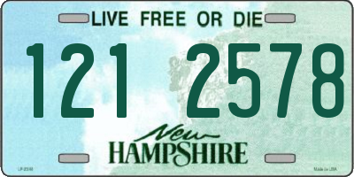 NH license plate 1212578