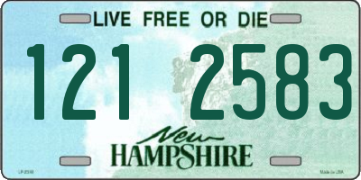 NH license plate 1212583