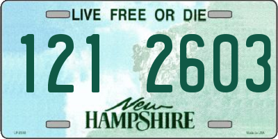 NH license plate 1212603