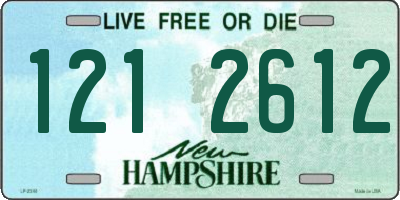 NH license plate 1212612
