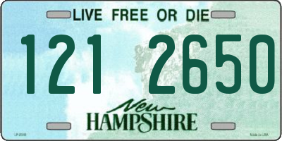 NH license plate 1212650