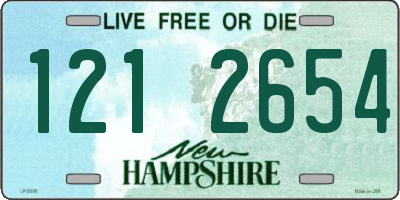 NH license plate 1212654