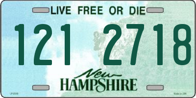 NH license plate 1212718