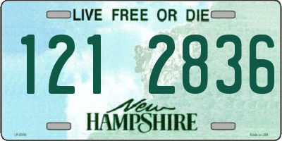 NH license plate 1212836