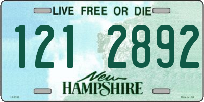 NH license plate 1212892