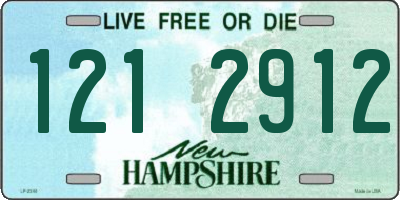 NH license plate 1212912