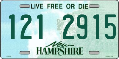 NH license plate 1212915