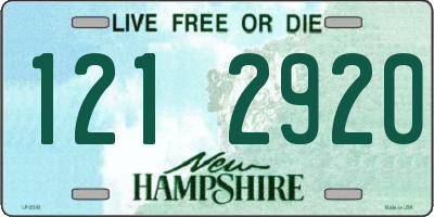NH license plate 1212920