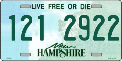 NH license plate 1212922