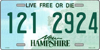 NH license plate 1212924