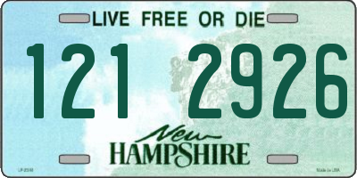NH license plate 1212926