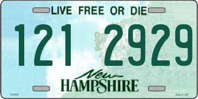 NH license plate 1212929