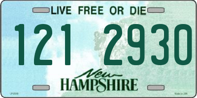 NH license plate 1212930
