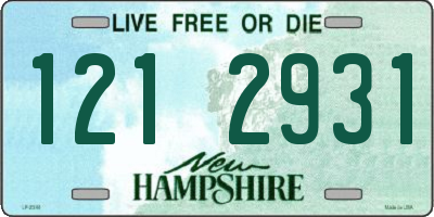 NH license plate 1212931